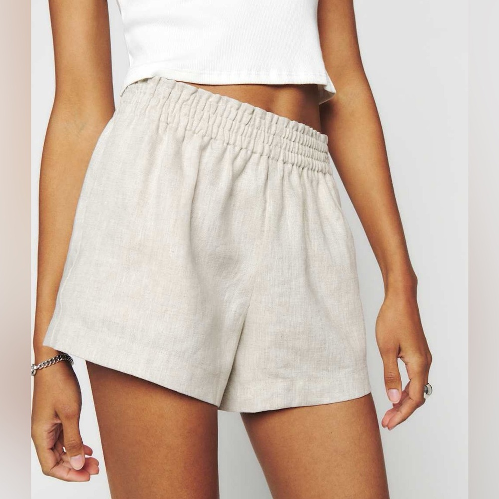 Reformation Mila linen shorts